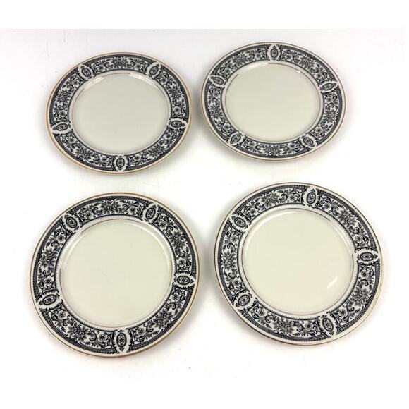 VTG Set Of 4 Momoyama Fine China Ivory Glazed Made in Japan Dessert Plates - Picture 4 of 9